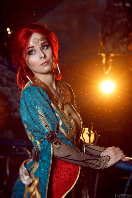 Cosplay of Triss Merigold from the game the Witcher 3: wild Hunt