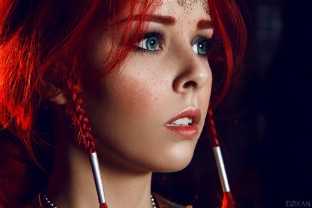 Cosplay of Triss Merigold from the game the Witcher 3: wild Hunt
