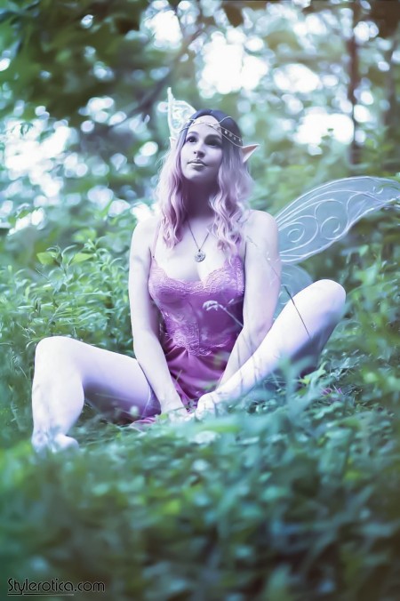 Pysanka Foxy_Roxcy fairyMoonlit and her sweetie pie, cosplay, blonde, forest, stockings