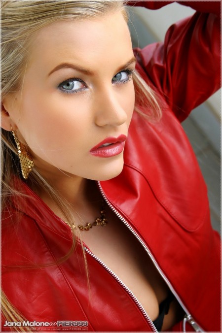 In red jacket