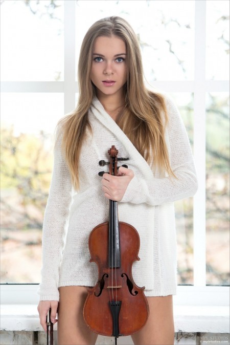Karina S Violinist Karina's erotic fantasies with a musical instrument
