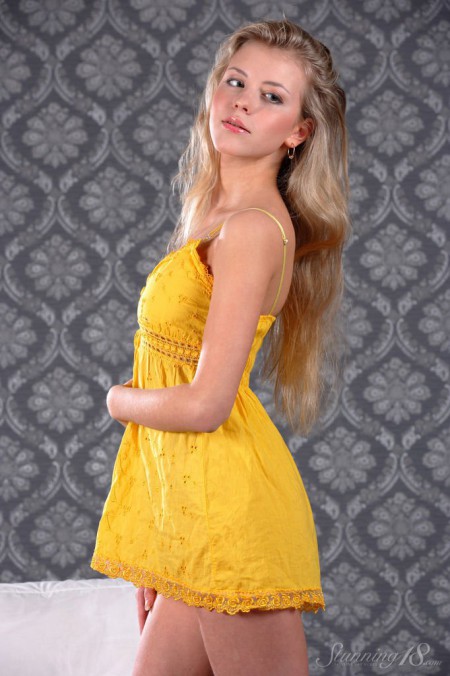 Barbara D Strips yellow dress