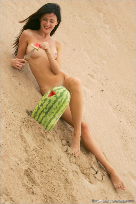 Lucie A Watermelon In The Sand