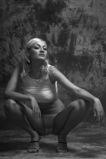 Daria B Natural blonde  in black-and-white classics