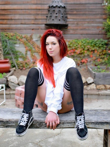 Korie A Ruiva, redhead, tattooed